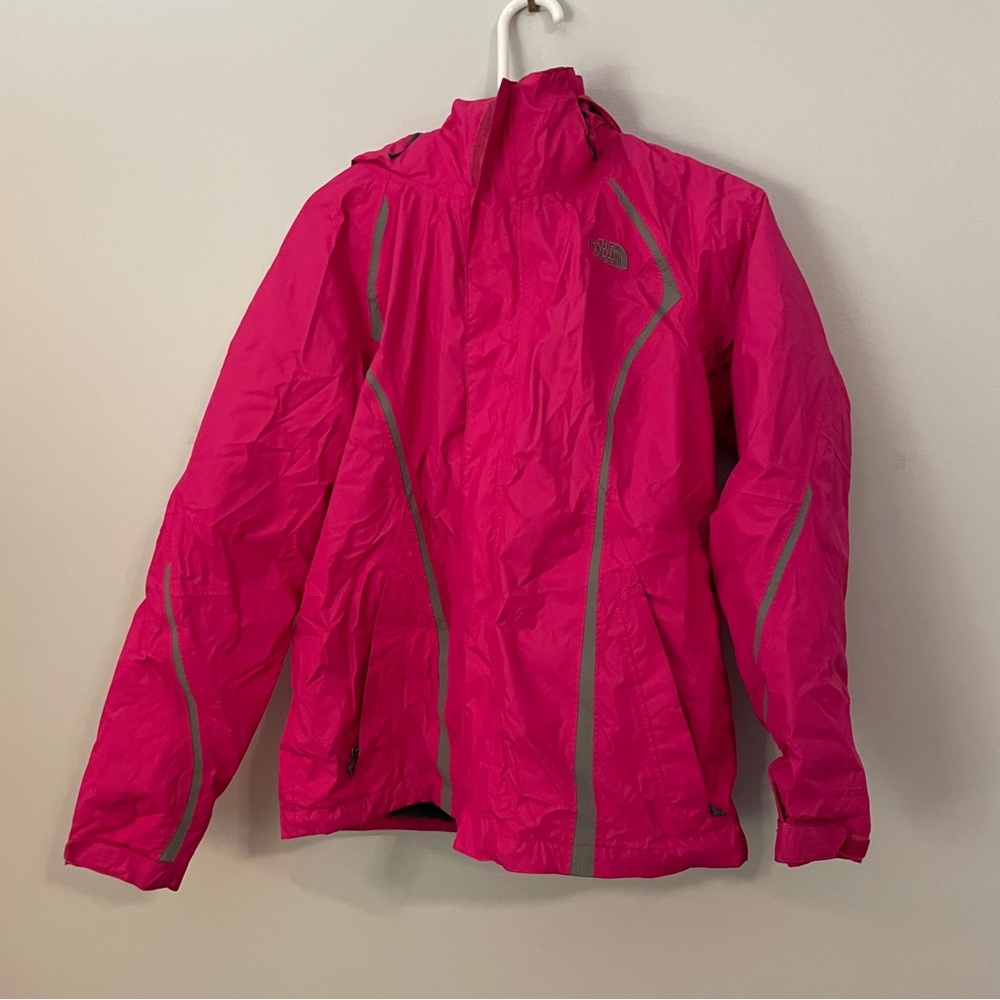 The North Face Pink & Silver Triclimate Jacket Size Medium